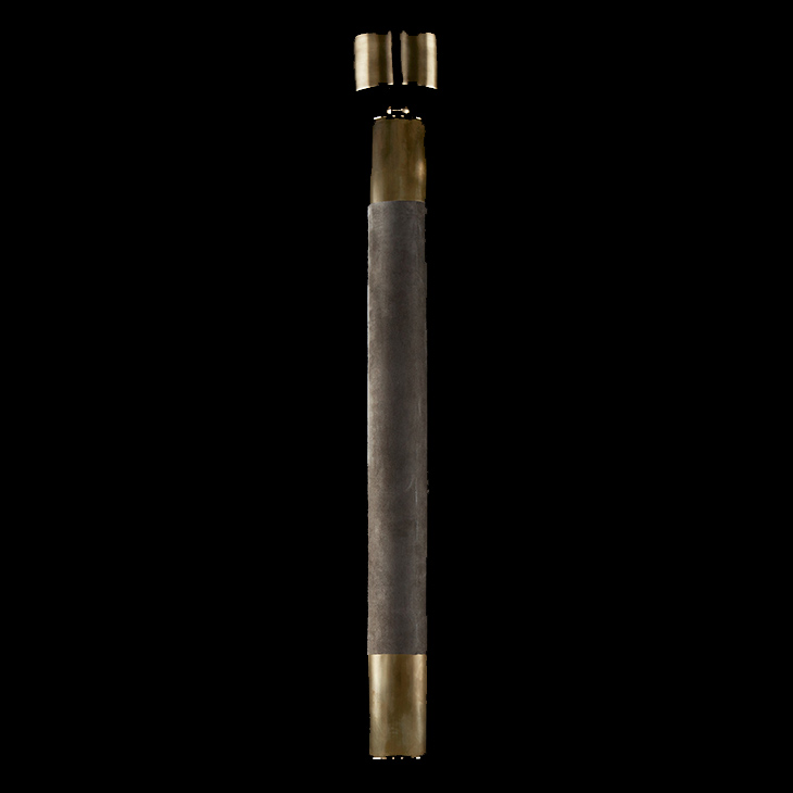 apparatus cylinder pendant with leather wrap