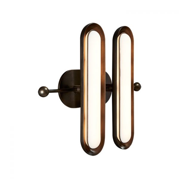 apparatus circuit 2 wall ceiling light on a white background