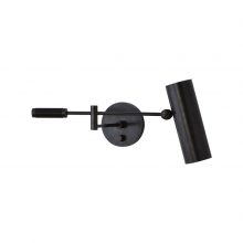 apparatus cylinder swing arm sconce on a white background