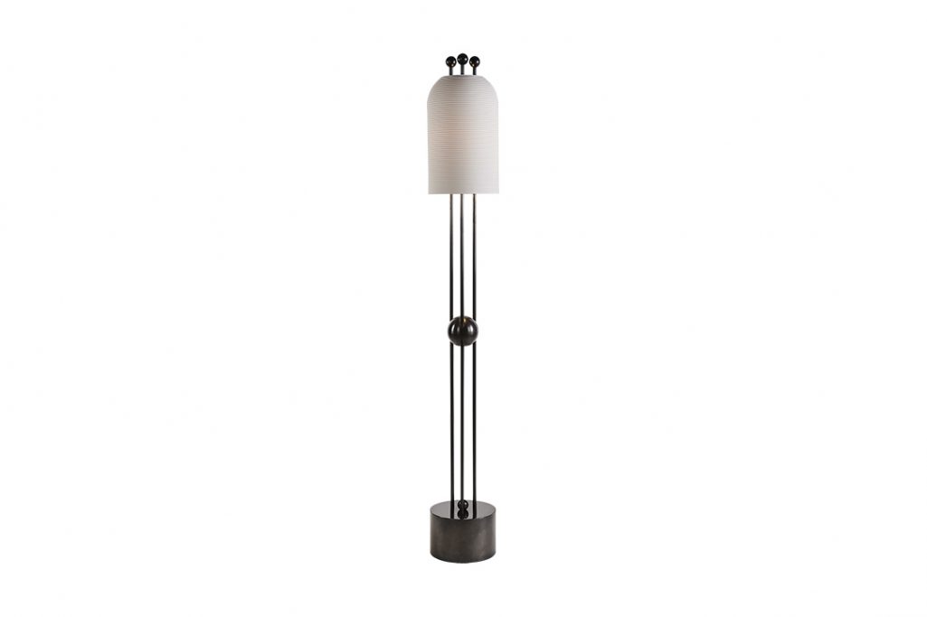 apparatus lantern floor lamp on a white background