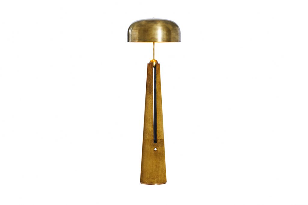 apparatus metronome floor lamp on a white background