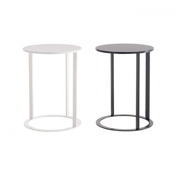 two b&b italia frank side tables on a white background