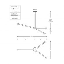line drawing and dimensions for apparatus arrow pendant small