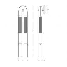 line drawing and dimensions for apparatus horsehair sconce