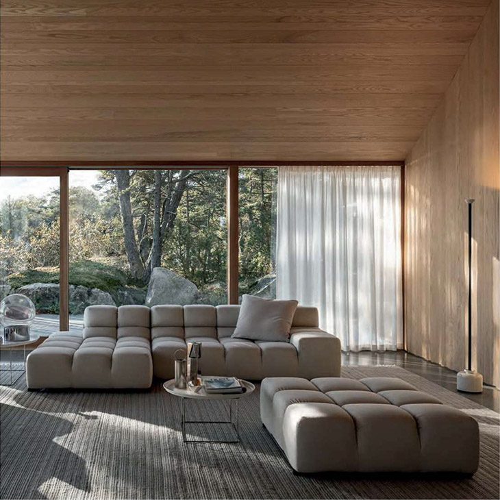 modern living room featuring b&b italia tufty time sofa