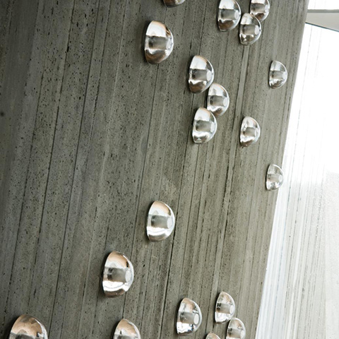 bocci 14s surface lights on a concrete wall