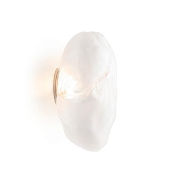 side view bocci 73s surface wall light in clear on white background