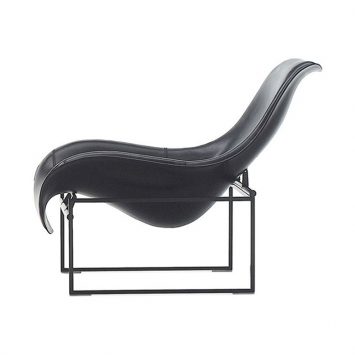 side view of b&b italia mart recliner on a white background