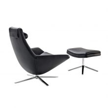 3/4 view b&b italia metropolitan armchair on a white background