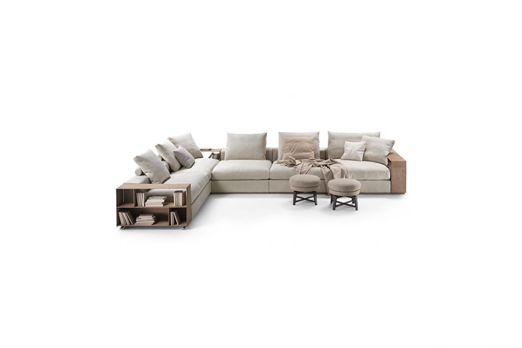 flexform groundpiece sectional sofa on a white background