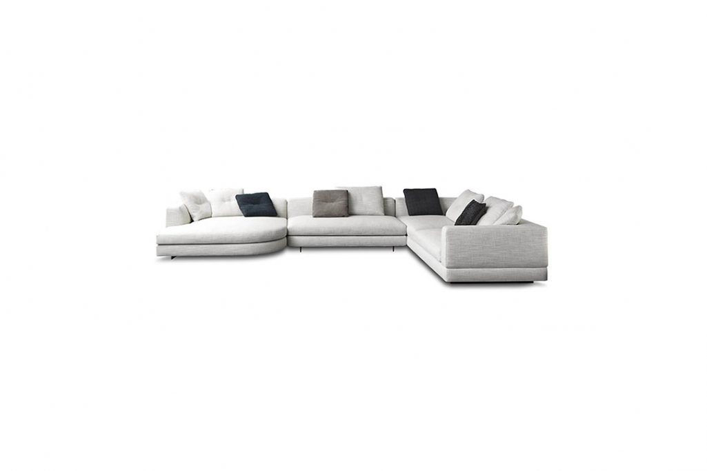 minotti alexander sofa on a white background