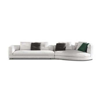 minotti alexander sofa on a white background