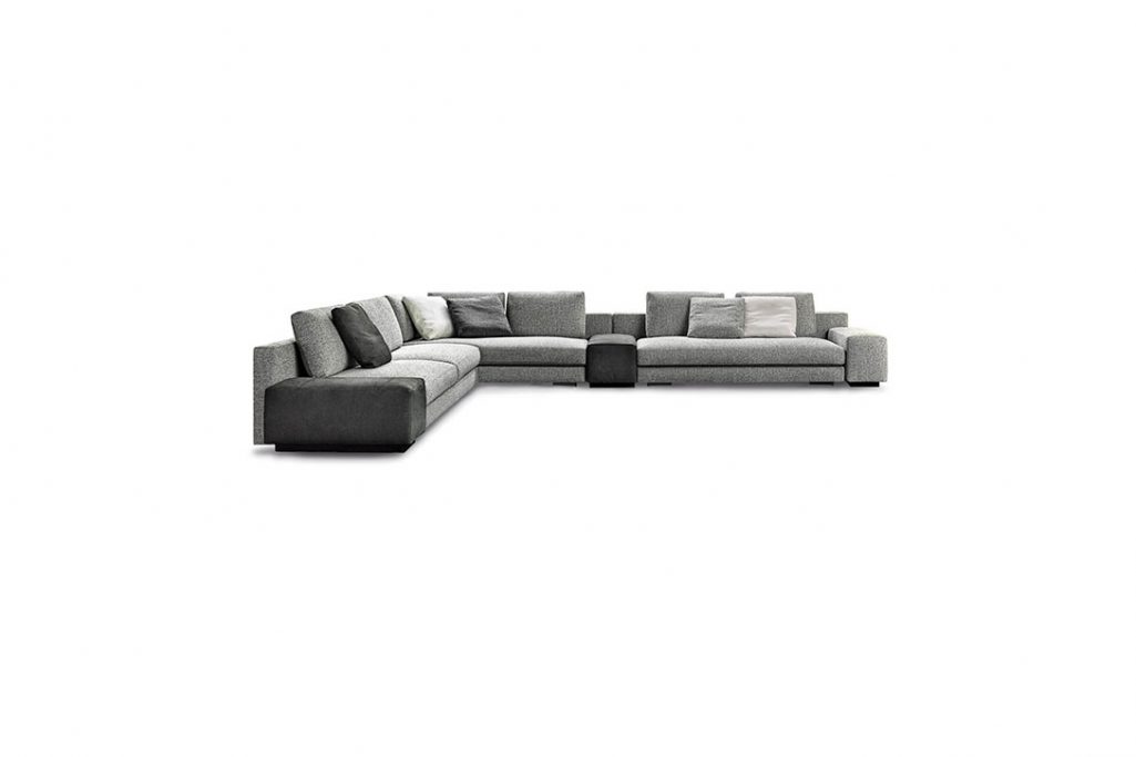 minotti daniels sofa on a white background
