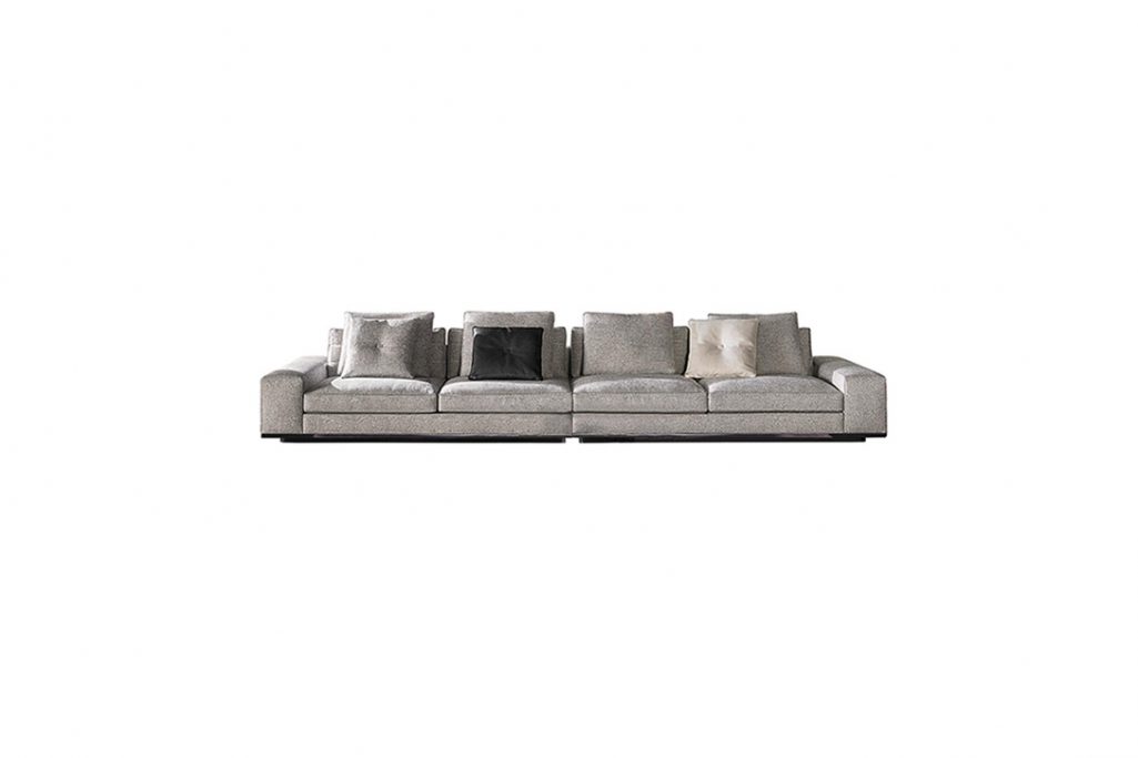 minotti lawrence sofa on a white background