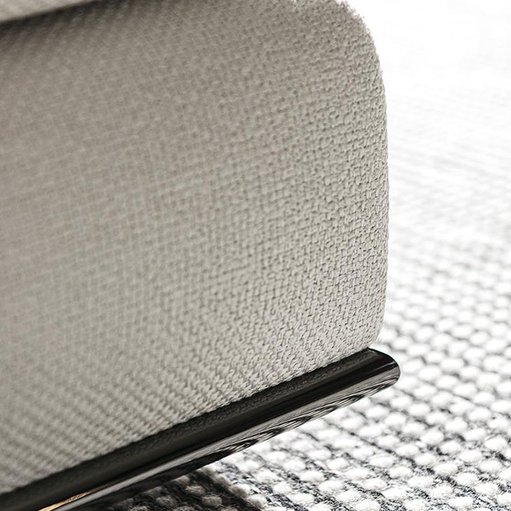 close up base of minotti hamilton sofa