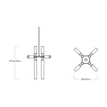 line drawing and dimensions for a roll and hill castle pendant 12-02