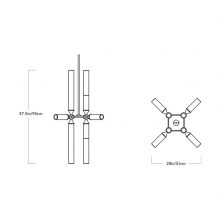 line drawing and dimensions for a roll and hill castle pendant 12-03
