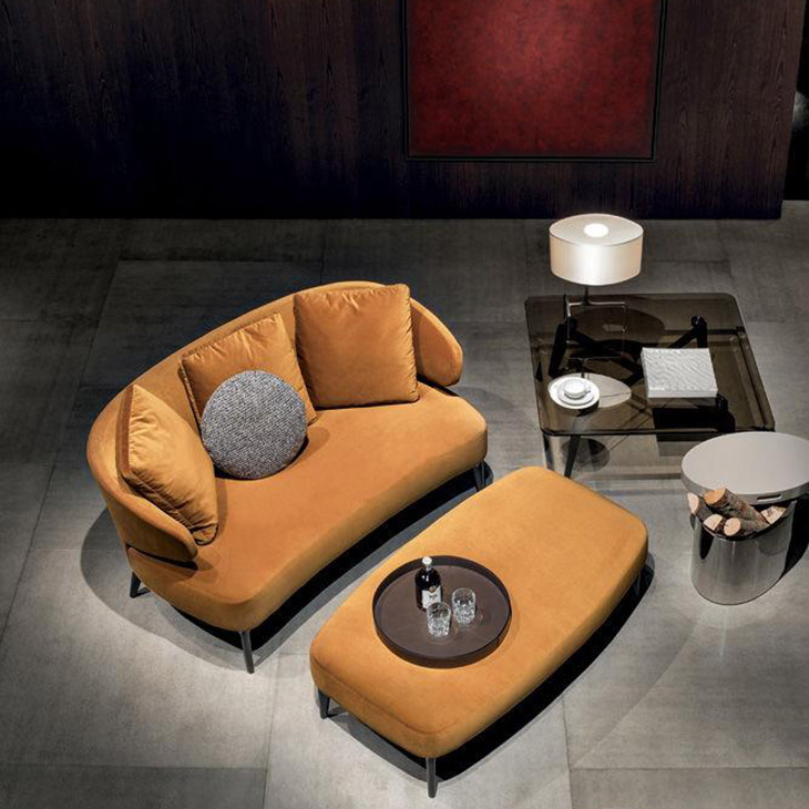 bird's eye view of minotti aston sofa and bench