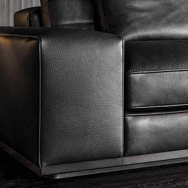 close up of arm on a minotti lawrence sofa