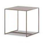 minotti duchamp bronze table square 15" on a white background