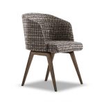 minotti reeves dining chair on a white background
