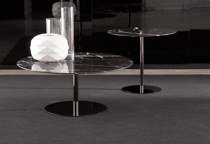 minotti bellagio coffee table and side table in situ