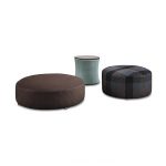 minotti davis poufs and davis drum on a white background