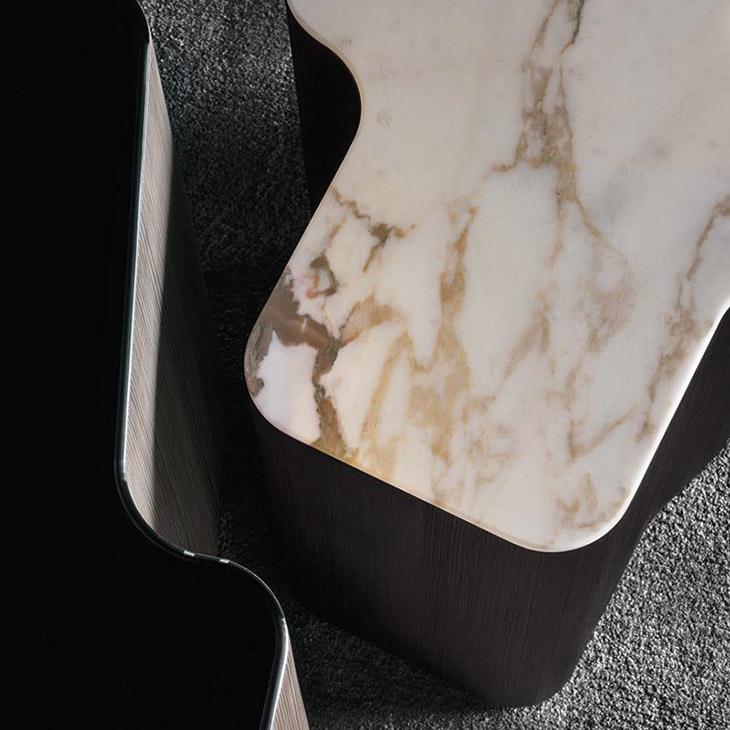 bird's eye view of two minotti lou tables