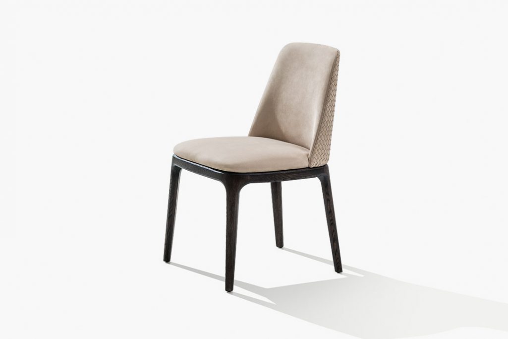 poliform grace dining chair on a white background