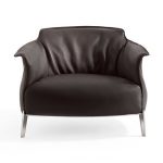 poltrona frau archibald gran comfort armchair in leather