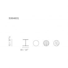 line drawing and dimensions for poltrona frau bob side table