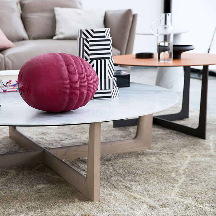 poltrona frau ilary coffee tables in situ