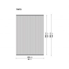 line drawing and dimensions for b&b italia timo rug