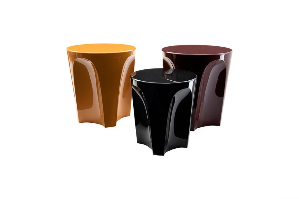 colosseo side tables in multiple colors