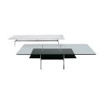 b&b italia diesis coffee table with shelf and without