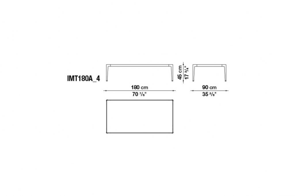 line drawing and dimensions for b&b italia mirto coffee table imt180a_4