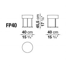 line drawing and dimensions for b&b italia frank ottoman