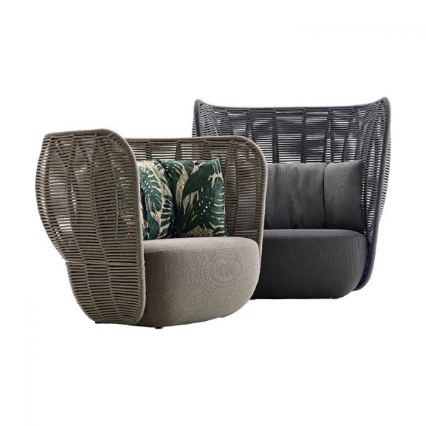 b&b italia bay outdoor armchairs