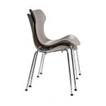b&b italia papilio shell chairs steel legs