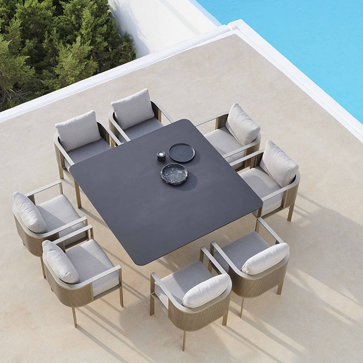 gandia blasco solanas outdoor dining table and chairs