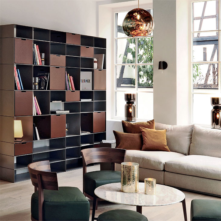 flexform infinity bookcase in situ