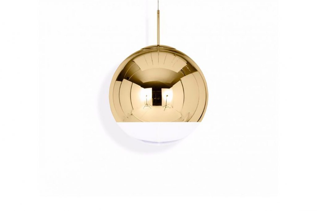 tom dixon mirror ball pendant light 50cm gold