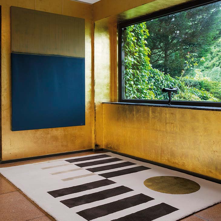 limited edition bauhaus rug forms 47 in situ
