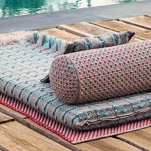 gan rugs garden layers outdoor collection in blue