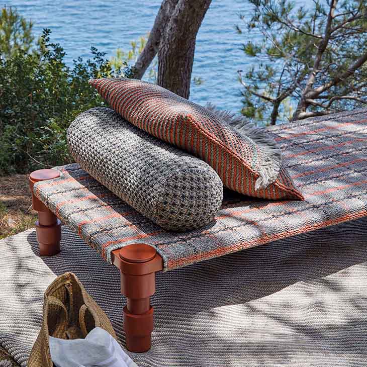gan rugs garden layers outdoor collection in terracotta