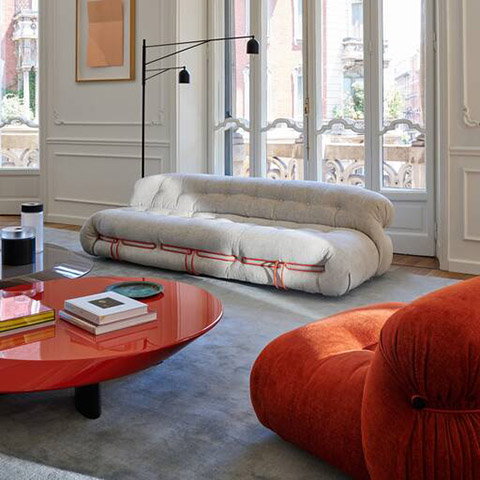 cassina soriana sofa and armchair in situ