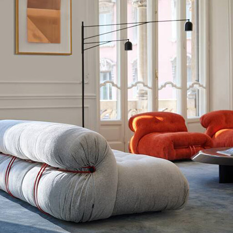 cassina soriana sofa and armchairs in situ