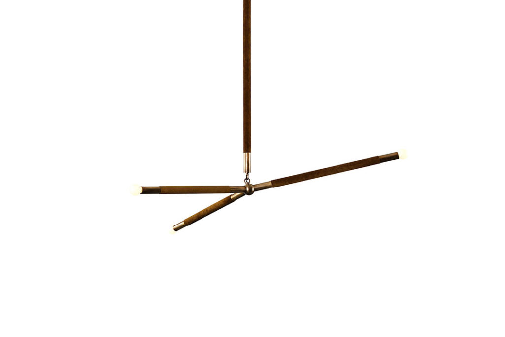 apparatus arrow small pendant with suede wrap