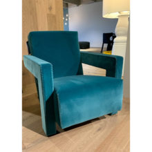 cassina utrecht xl armchair in ortigia ocean fabric