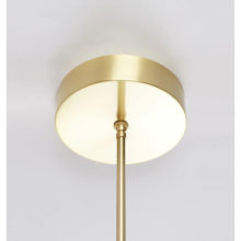 roll & hill halo pendant light 3 rings brushed brass canopy